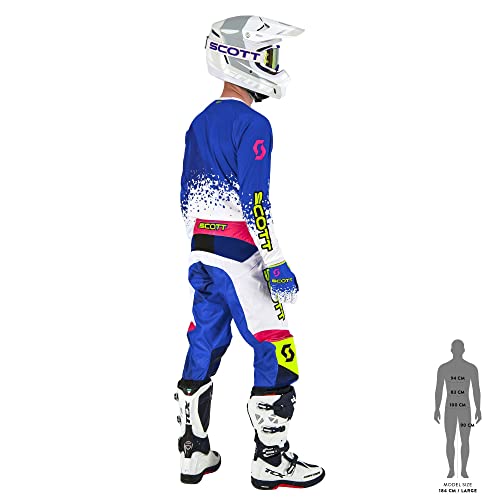 Scott 350 Race Evo MX - Maillot de ciclismo (largo), color azul y blanco