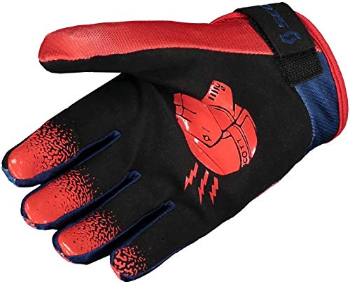 Scott 350 Race MX Motocross/DH Bicicleta Guantes Azul/Rojo 2019