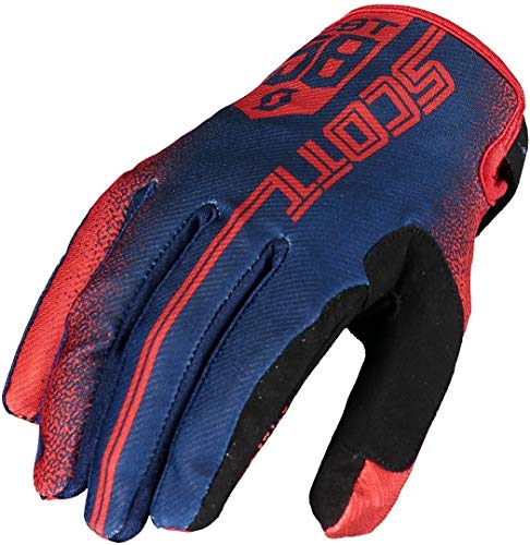 Scott 350 Race MX Motocross/DH Bicicleta Guantes Azul/Rojo 2019