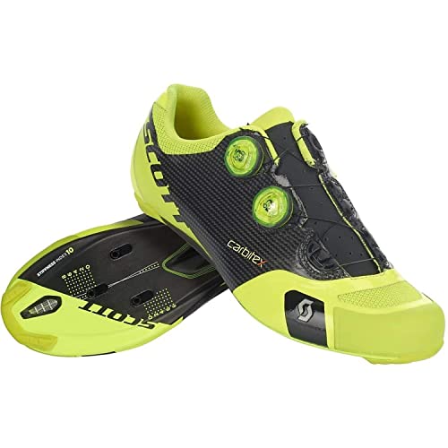 Scott Carretera RC SL, Zapatillas Hombre, Blk Neon Yel, 47 EU