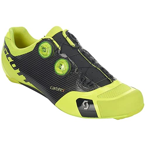 Scott Carretera RC SL, Zapatillas Hombre, Blk Neon Yel, 47 EU