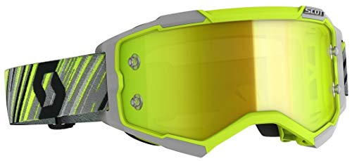 Scott Fury MX Goggle - Gafas de motocross y bicicleta de montaña, color amarillo, gris y amarillo