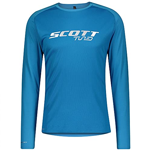 SCOTT Maillot Trail Tuned L/SL, Hombres, Atlantic Blue, M (46/48)