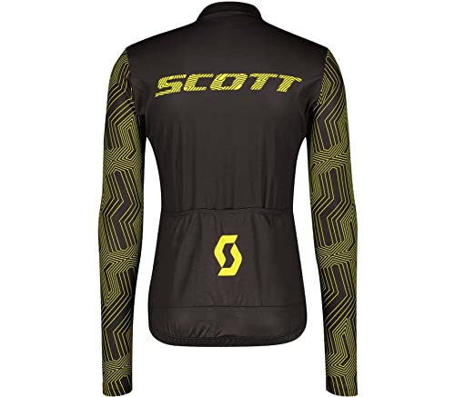 Scott RC Team 10 2022 - Maillot de ciclismo (largo), color negro y amarillo