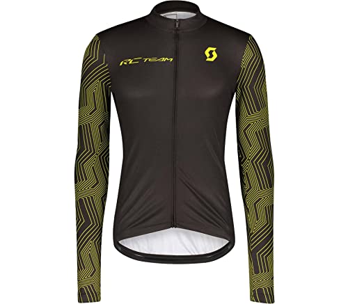 Scott RC Team 10 2022 - Maillot de ciclismo (largo), color negro y amarillo