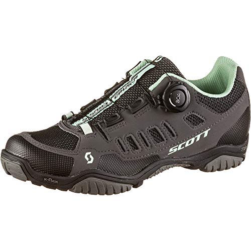 Scott Sport Crus-r Boa Lady, Zapatillas de Ciclismo Mujer, Dark Grey/Mint Green, 38 EU