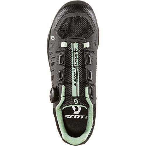 Scott Sport Crus-r Boa Lady, Zapatillas de Ciclismo Mujer, Dark Grey/Mint Green, 40 EU