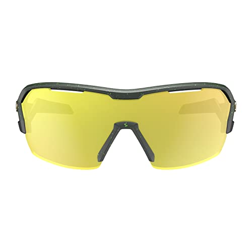 Scott Spur - Gafas de cambio para bicicleta, color negro, amarillo y cromado