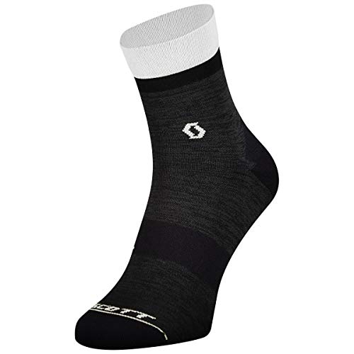 Scott Trail Quarter 2020 - Calcetines de ciclismo (talla 45-47), color gris y blanco