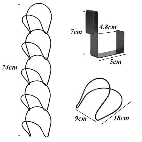 Sctmda Soporte Organizador Almacenamiento de Sombrero 5 Anillos Con 4 Gancho Gorra de Béisbol Ganchos Colgar Sombreros Colgador De Bufanda Sombreros Gorras Organizador Colgador De Gorras