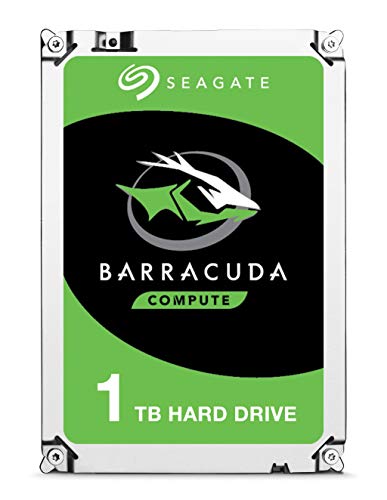 Seagate BarraCuda, 1 TB, Disco duro interno, HDD, 3,5", SATA 6 GB/s, 7200 RPM, 64 MB, caché para ordenador de sobremesa y PC (ST1000DM010)