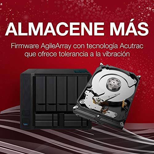 Seagate IronWolf, 2 TB, Disco Duro Interna HDD NAS, CMR, 3,5 pulgadas, SATA a 6 Gb/s, 5900 RPM, caché de 64 MB, RAID, 3 años servicios Rescue (ST2000VN004)