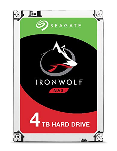 Seagate Technology IronWolf, 4TB, NAS, Disco duro interno, HDD, CMR 3,5" SATA 6 Gb/s, 5900 r.p.m., caché de 64 MB para almacenamiento conectado a red RAID (ST4000VN008) Plateado