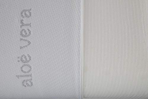 SEASONS Pack 2 Almohadas viscoelasticas 70 cms, Antiácaros y Antibacterias, Tejido Aloe Vera Hilo de Plata.Doble Funda, Textura, 2 Unidad (Paquete de 1), 2