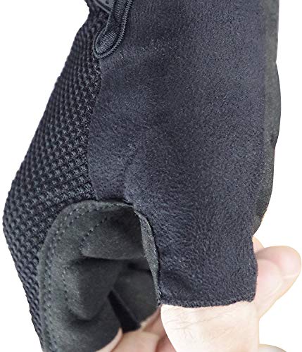 Seibertron de los Hombres/De Las Mujeres Medio Dedo/sin Dedos Guantes de Ciclismo MTB Road compitiendo con Guantes Biking de la Bicicleta Guantes Guantes Gel Pad Riding Negro L