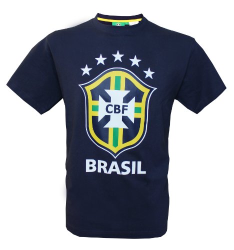 Seleçao Brasil – Camiseta oficial de la selección de fútbol de Brasil, talla para hombre adulto, Hombre, color azul marino, tamaño S