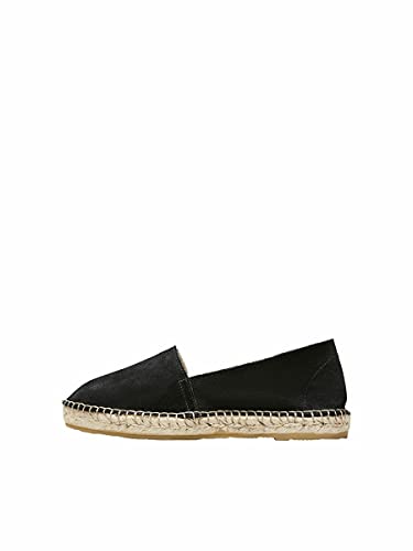 SELECTED FEMME Slfmarie Suede Espadrilles B, Alpargata Mujer, Negro (Black Black), 36 EU