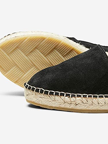 SELECTED FEMME Slfmarie Suede Espadrilles B, Alpargata Mujer, Negro (Black Black), 36 EU