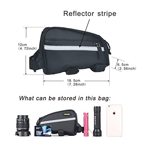 Selighting Bolsa Tubo Bicicleta Bolsas Impermeable para Manillar de Bici del Camino Bolsa Funda Móvil de Bicicleta Montaña BTR Carretera