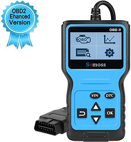 Semoss Portatil Escáner OBD2 Auto Diagnóstico Lector Codigos Error Luz Motor Lectura y Borrado de Códigos de Fallo para Coches con Protocolos OBDII