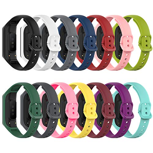 SenMore 14 Correas para Samsung Galaxy Fit 2, Correa de Repuesto de Silicona para Relojes Inteligentes Samsung Galaxy Fit 2 Correa de Repuesto Multicolor para Relojes Samsung Galaxy FIT 2