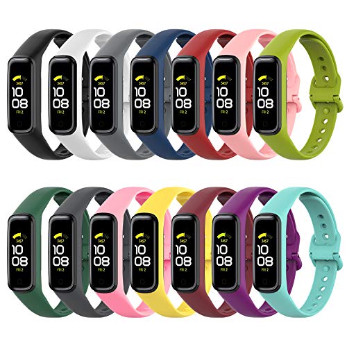 SenMore 14 Correas para Samsung Galaxy Fit 2, Correa de Repuesto de Silicona para Relojes Inteligentes Samsung Galaxy Fit 2 Correa de Repuesto Multicolor para Relojes Samsung Galaxy FIT 2