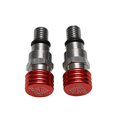 Sensiabl Válvula de purga de presión de aire de Motocross usada en Kayaba y Showa Horquillas invertidas con un tornillo de purga de aire M5x0.8 en la tapa de la horquilla rojo