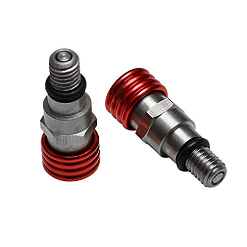 Sensiabl Válvula de purga de presión de aire de Motocross usada en Kayaba y Showa Horquillas invertidas con un tornillo de purga de aire M5x0.8 en la tapa de la horquilla rojo