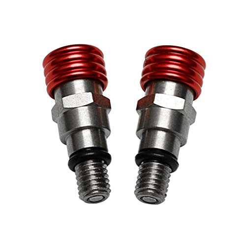 Sensiabl Válvula de purga de presión de aire de Motocross usada en Kayaba y Showa Horquillas invertidas con un tornillo de purga de aire M5x0.8 en la tapa de la horquilla rojo