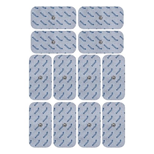 Set de 12 electrodos axion | Compatibles con VITALCONTROL y Beurer | para su aparato electroestimulador TENS y EMS | Electrodos para TENS | Electrodos para EMS