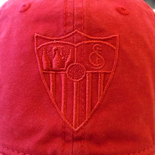 Sevilla CF Gorra Roja Escudo Sevilla FC, Unisex Adulto, Rojo, Talla Unica