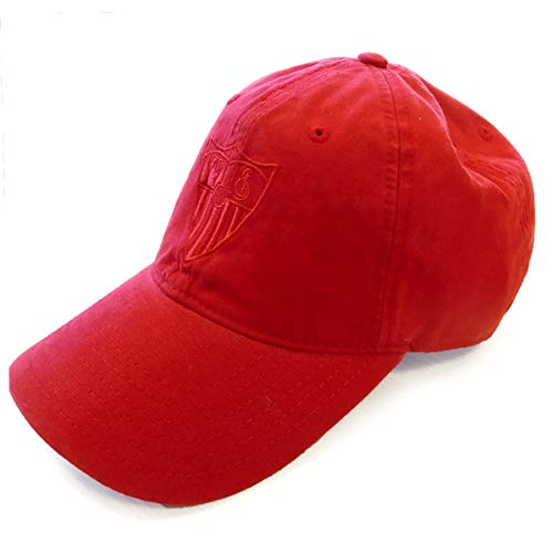 Sevilla CF Gorra Roja Escudo Sevilla FC, Unisex Adulto, Rojo, Talla Unica