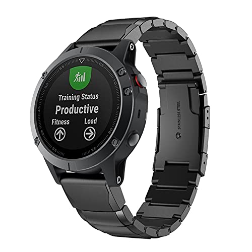 SGGFA Correa de reloj para Garmin Fenix 6 6X Pro 5 5X Plus 3HR acero inoxidable Fenix6 Fenix5 reloj de liberación rápida (color: plata, tamaño: 22 mm Fenix 6 Pro)