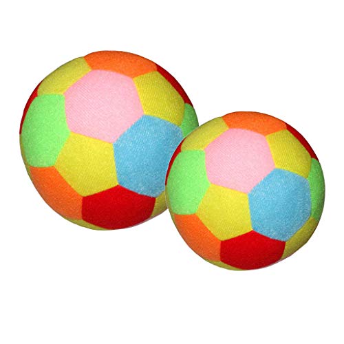 sharprepublic 2pcs 11.5cm 15.5cm Colorido Suave PP Algodón Fútbol Fútbol Bebé Juguete Al Aire Libre