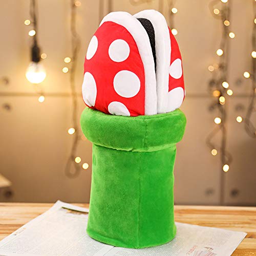 Shihong-G Super Mario Piranha Plants Cannibal Flower Plush Slippers Loafer Christmas Cosplay Inicio Desgaste Pantuflas Calientes y suaves para damas con soporte para ollas