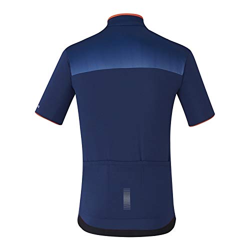 SHIMANO Escape Maillot Hombre, Navy Talla S 2019 Maillot Manga Corta