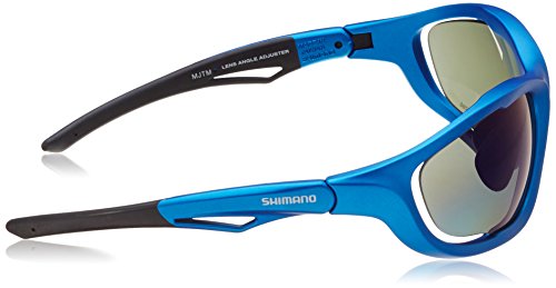 SHIMANO Sport Gafas de Sol S60 x pl, Todo el año, Color Matt Blaumetallic-Schwarz, tamaño Talla única