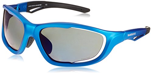 SHIMANO Sport Gafas de Sol S60 x pl, Todo el año, Color Matt Blaumetallic-Schwarz, tamaño Talla única