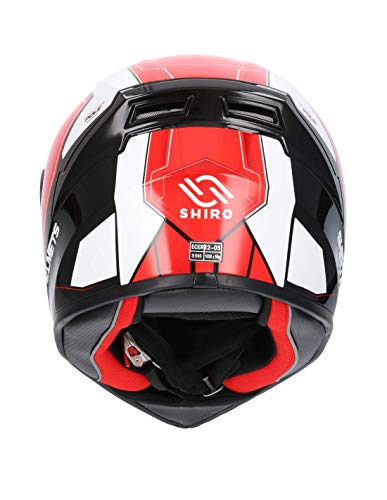 Shiro CASCO INTEGRAL MODELO SH 870 POLE HOMOLOGADO CASCO PARA ADULTO COLOR ROJO M