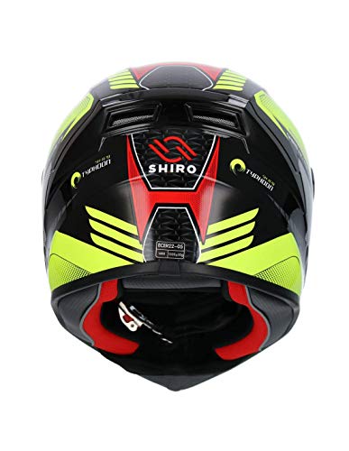 Shiro CASCO INTEGRAL MODELO SH-870 TYPHOON HOMOLOGADO CASCO PARA ADULTO COLOR AMARILLO XXL