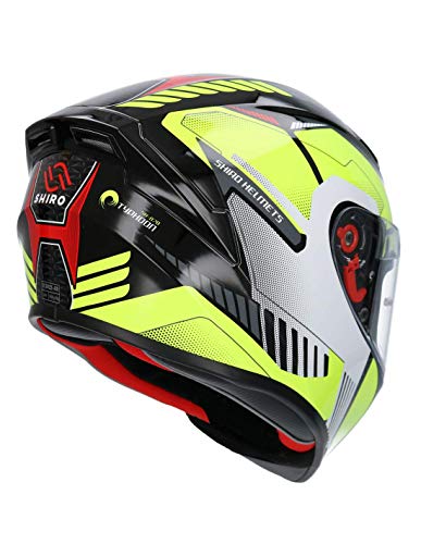 Shiro CASCO INTEGRAL MODELO SH-870 TYPHOON HOMOLOGADO CASCO PARA ADULTO COLOR AMARILLO XXL