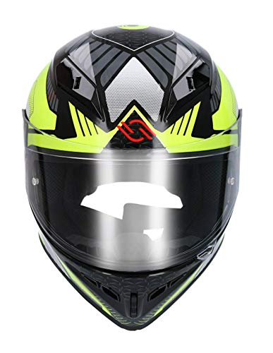 Shiro CASCO INTEGRAL MODELO SH-870 TYPHOON HOMOLOGADO CASCO PARA ADULTO COLOR AMARILLO XXL