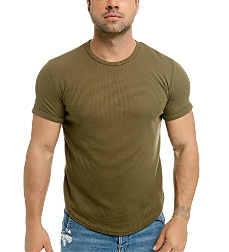 Shirt Ocio Hombre Transpirable Ajustado Cuello Redondo Color Sólido Hombre Shirt Básico Verano Shirt Deportiva Hombre Manga Corta Todos Los Días Correr Hombre Shirt Sin Cuello