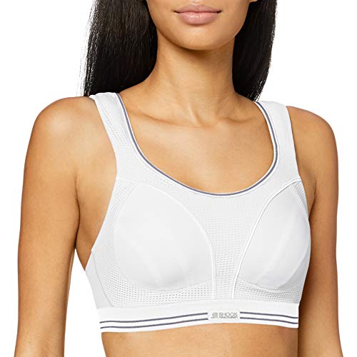 Shock Absorber Ultimate Run Bra, Sujetador Deportivo para Mujer, Blanco (White/Silver), 95D (80D EU)