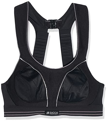 Shock Absorber Ultimate Run Sports Bra S5044 Black Silver 34D