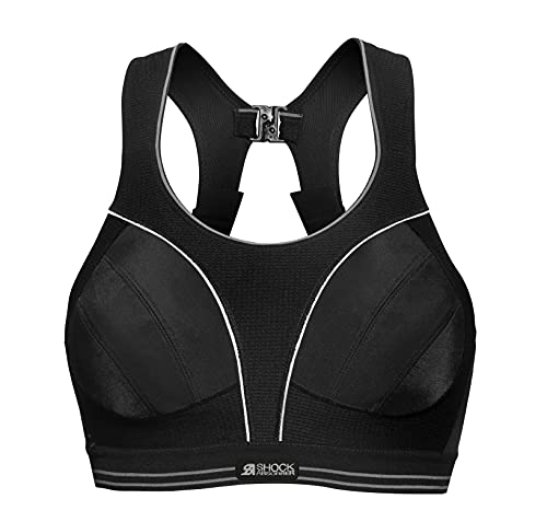 Shock Absorber Ultimate Run Sports Bra S5044 Black Silver 34D