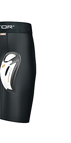 Shock Doctor - Short de compresión con Bioflex Copa, para adultos, color negro, talla XL