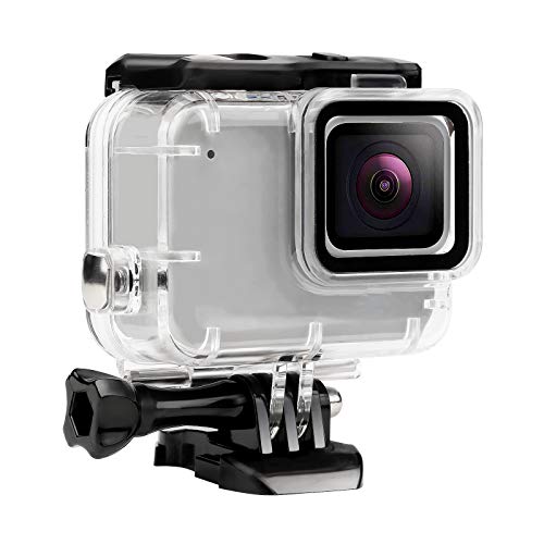 SHOOT Carcasa 30m Impermeable para GoPro Hero 7 Blanco/Plata,98ft Buceo Funda Protectora con Película de Pantalla Templada e Inserto Antiniebla para GoPro Hero 7 White y Hero 7 Silver