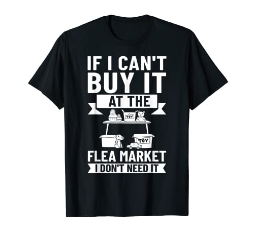 Signo divertido del mercado de pulgas cerca de mí encuentra artículos Camiseta