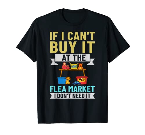 Signo divertido del mercado de pulgas cerca de mí encuentra artículos Camiseta